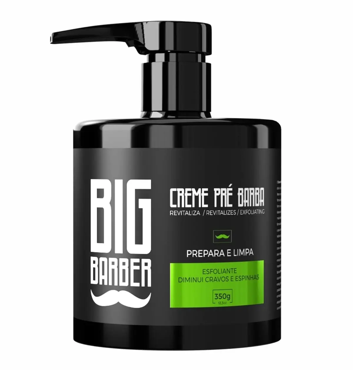 Creme Pré Barba Big Barber 350g Lemon Limpador Facial Esfoliante