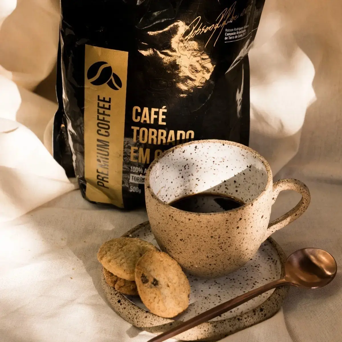 Cafe Graos Torrado Torra Media Arábica Em Grãos 1kg Gourmet thumbnail 2