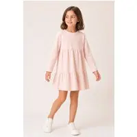 Infantil - Vestido Bugbee Curto Marias em Meia Melha e Linho Laranja - 1