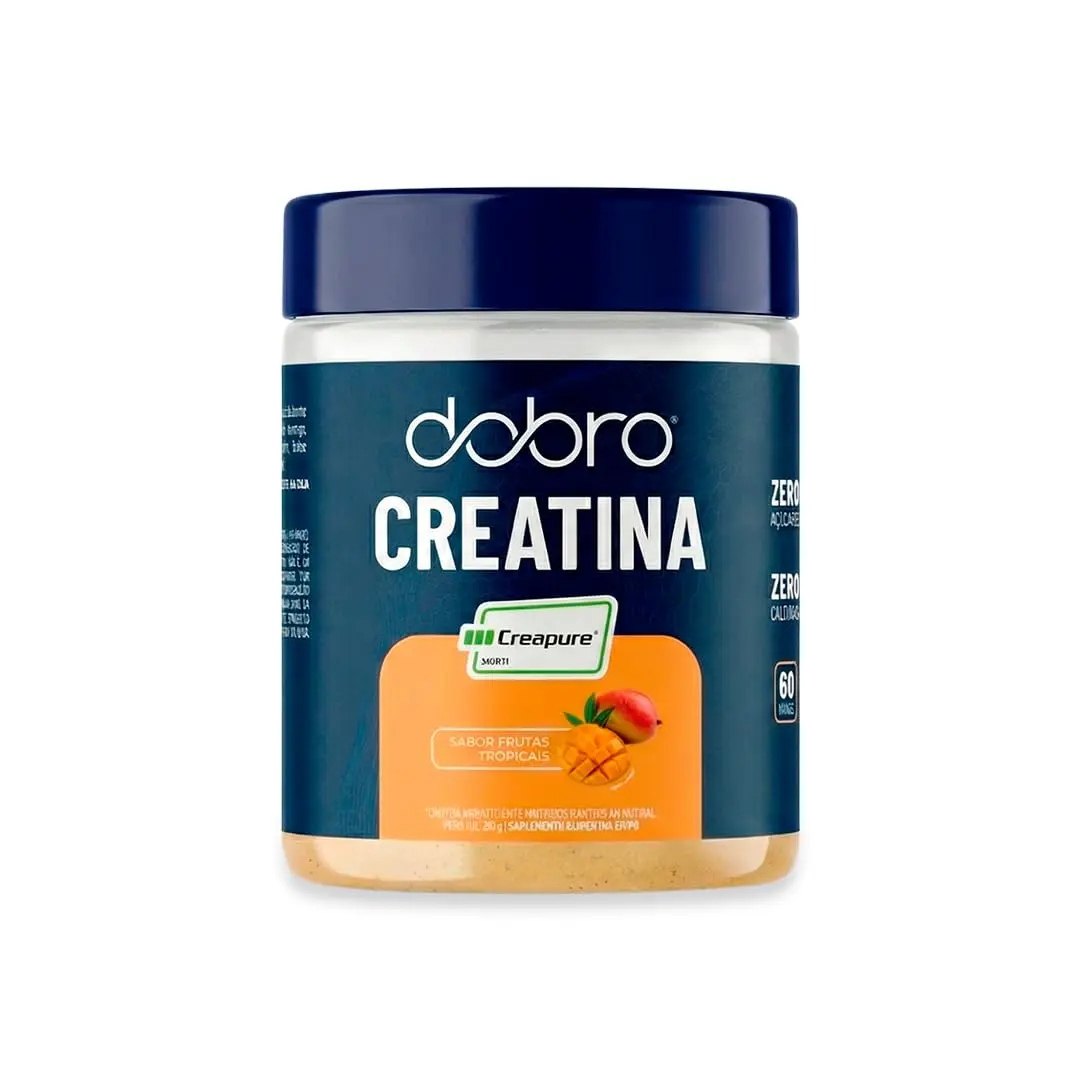 Creatina Dobro Creapure, Sabor Frutas Tropicais, 210g | Zero Açúcar, Zero Calorias