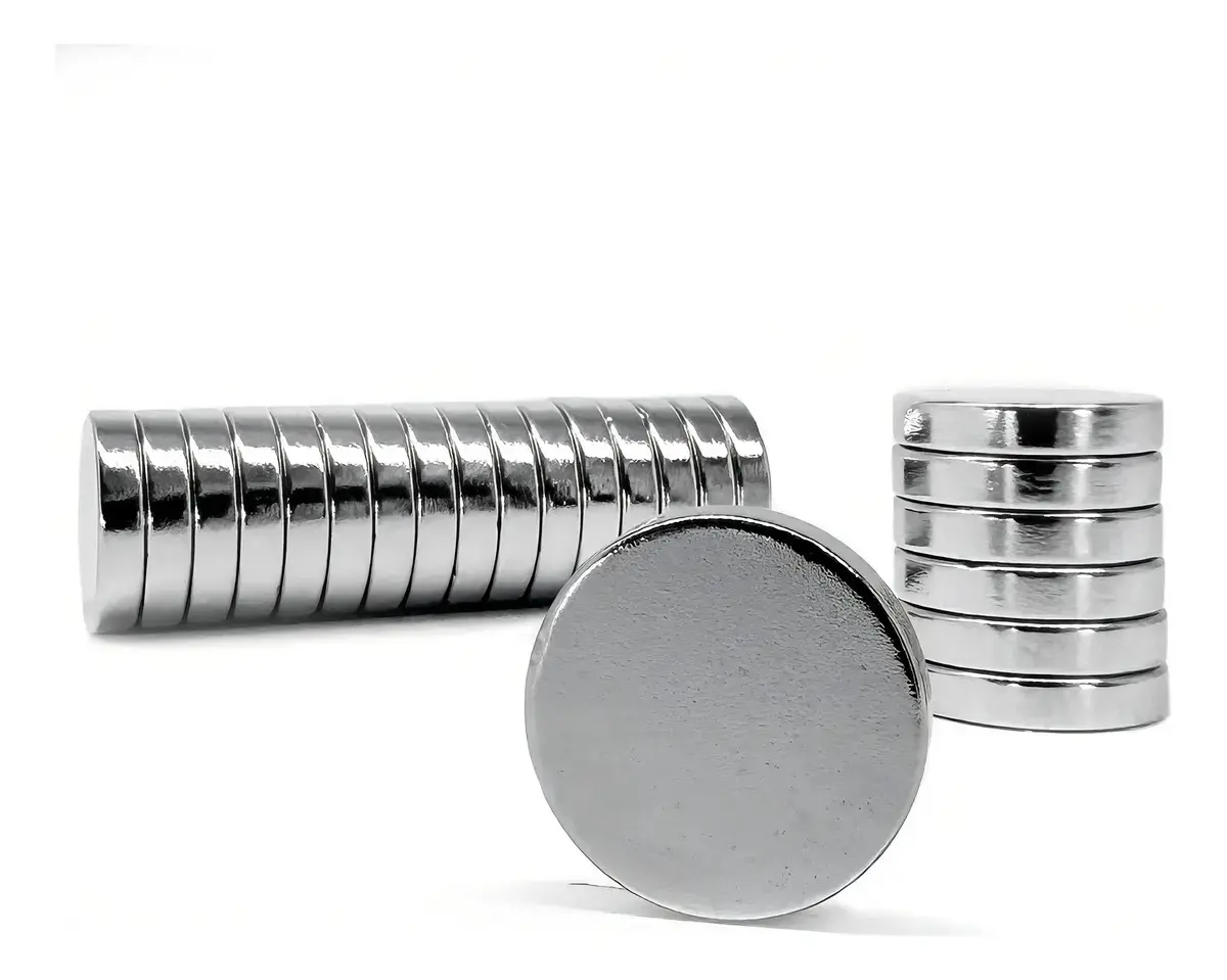Ímã Neodímio Ø 10x2 mm N35 20 Unidades