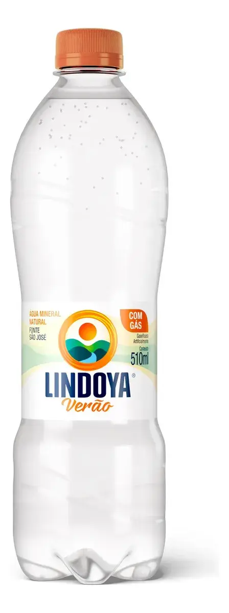 Água Mineral Lindoya Verão Tradicional 500 ml c/Gás Kit com 12 unidades