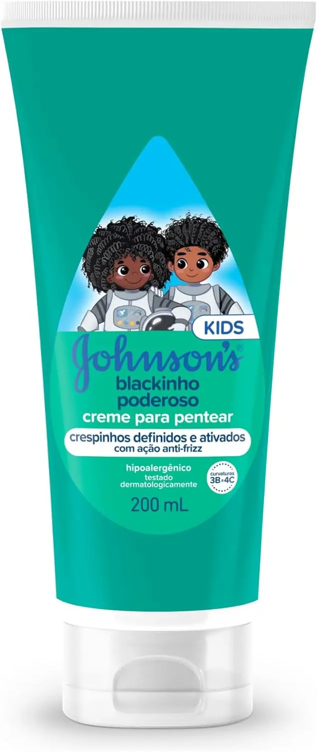 Creme para Pentear Johnson's Baby Blackinho Poderoso, 200ml