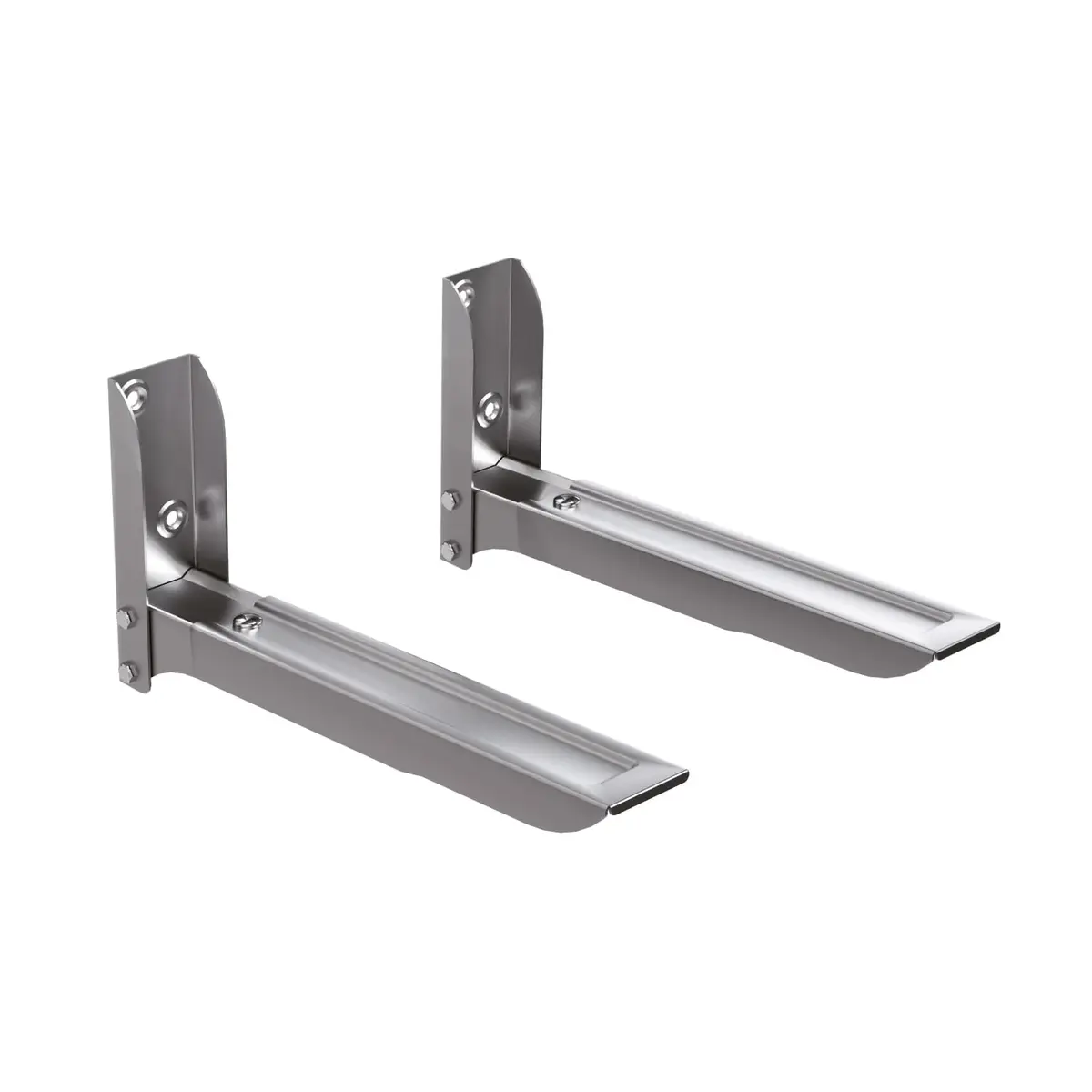 Suporte de Parede Para Fornos e Micro-ondas em Aço Carbono, Comprimento Ajustável, Design Slim e Instalação Prática, Cinza, MW05SL, ELG