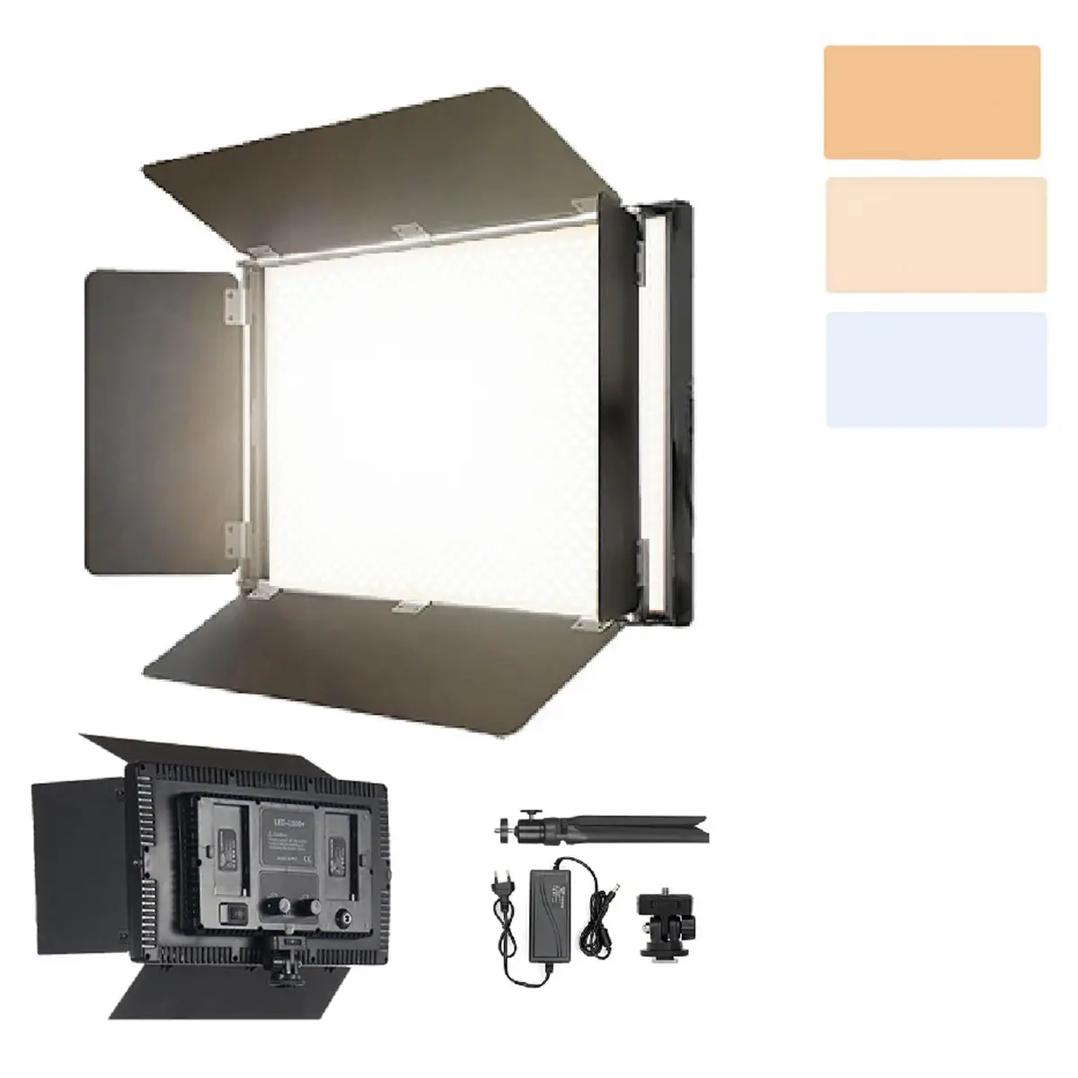 Luz de estúdio LED U800 45W/50W,com 1120 LEDs, temperatura de 3200K a 5600K, tripé incluído, adequada para transmissão ao vivo, selfies e gravação de vídeo - 1