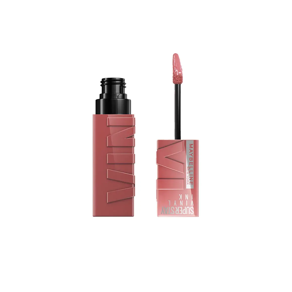 Batom Líquido Vinil Espelhado SuperStay Vinyl Ink Maybelline Cheeky 4,2ml | Longa duração de 16h, efeito gloss intenso, brilho instantâneo, não borra nem transfere, fórmula vegana - 1