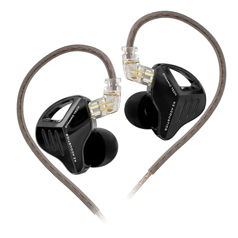Kz zvx pro dinâmico em fones de ouvido alta fidelidade graves monitor metal esporte com cancelamento ruído música