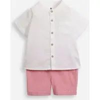 conjunto curto infantil listrado vermelho