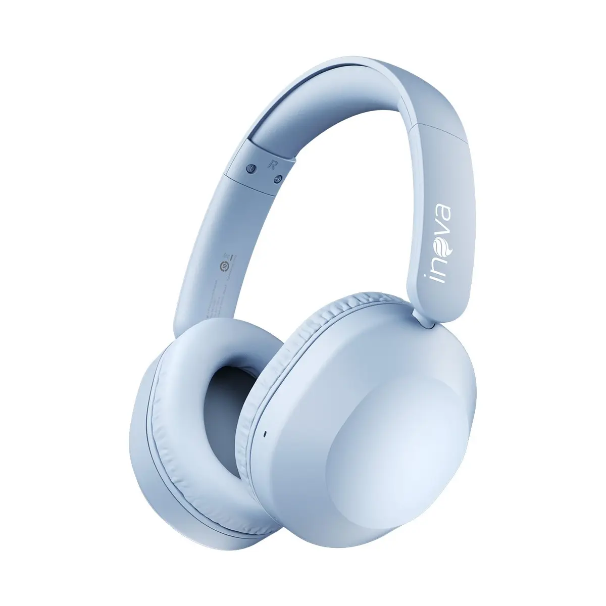 INAVA Headphone Bluethooth, 25h, Áudio Hi-Res, Headset com Microfone, ENC, Fone de Ouvido Bluetooth, Suitable for Travel, Home, and Office Use (Azul)