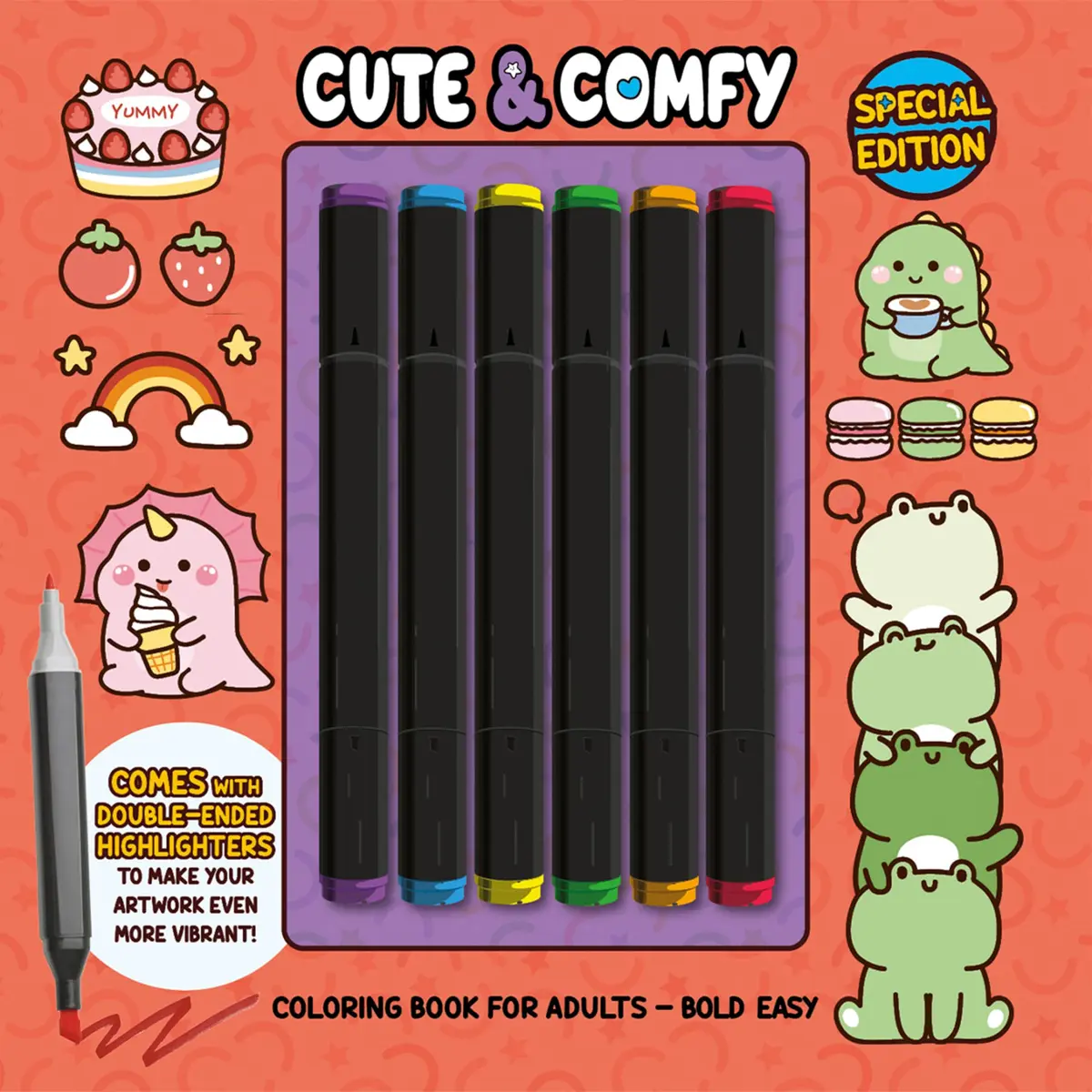 Cute & Comfy Coloring Book for Adults - Bold Easy - Special Edition - Livro de Colorir Adulto - 1