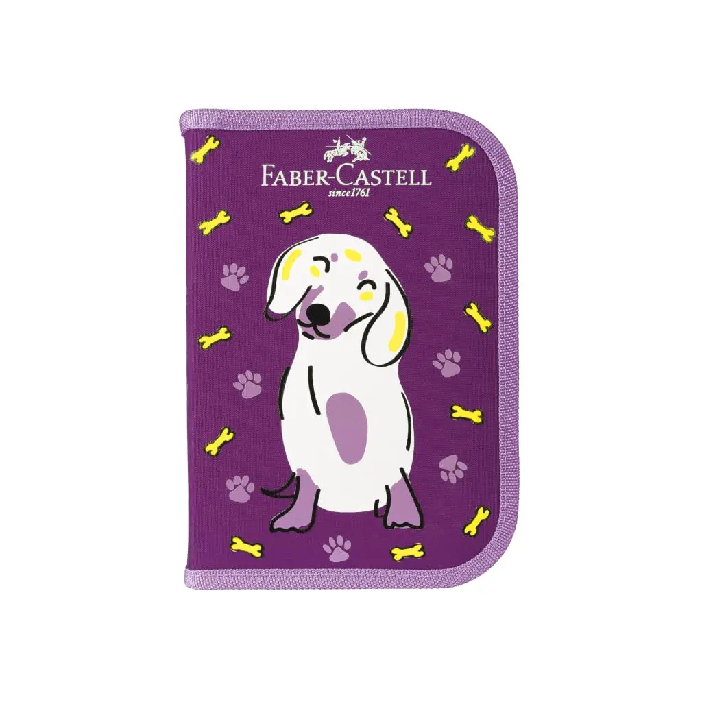 Estojo Escolar Faber-Castell Completo Coleção Pets - Cachorro | Estojo completo para as aulas - 1