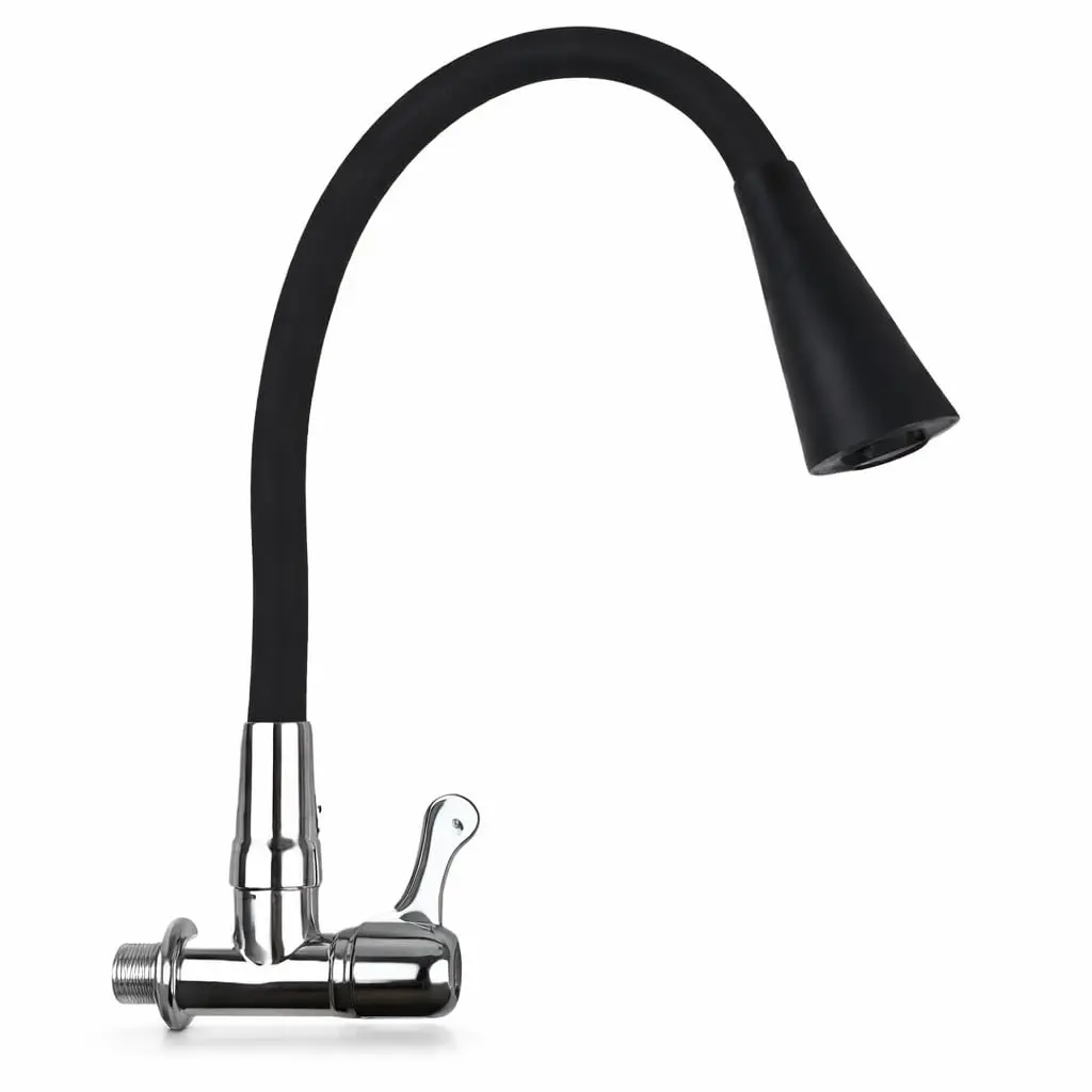 Torneira De Parede Flexível Para Cozinha Com Duplo Jato e Acabamento Fosco