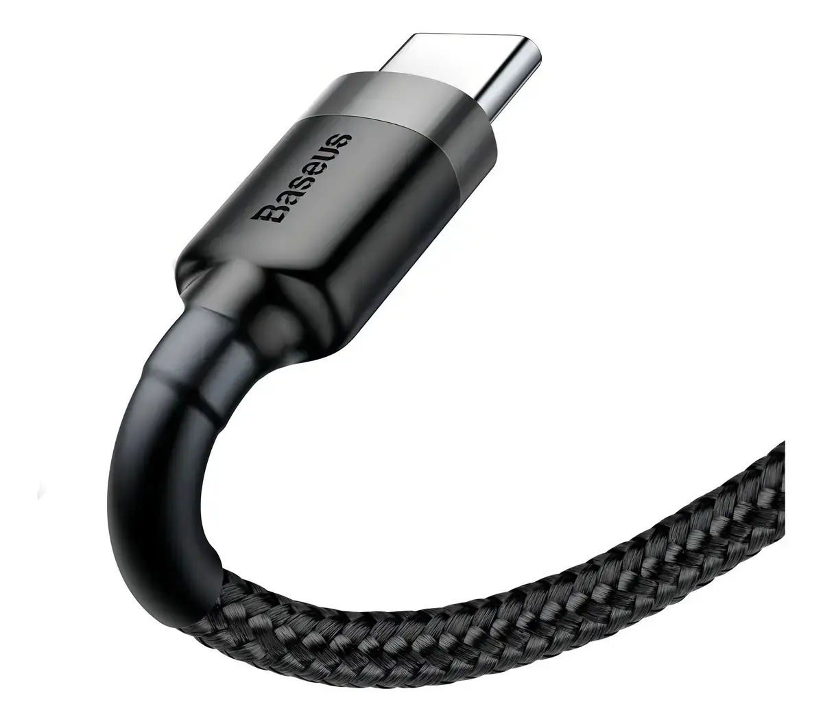 Cabo Rápido Usb Para Tipo- C Baseus Cafule Nylon 3a 1 Metro Cor Preto thumbnail 2
