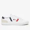 Tênis Couro Lacoste Sideline Pro Masculino - Branco+Vermelho - 1