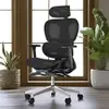 Cadeira Escritório Ergonômica Executiva Premium Cosy T03 Cor Preto Material do estofamento Mesh - R$ 1.561,29 - 1