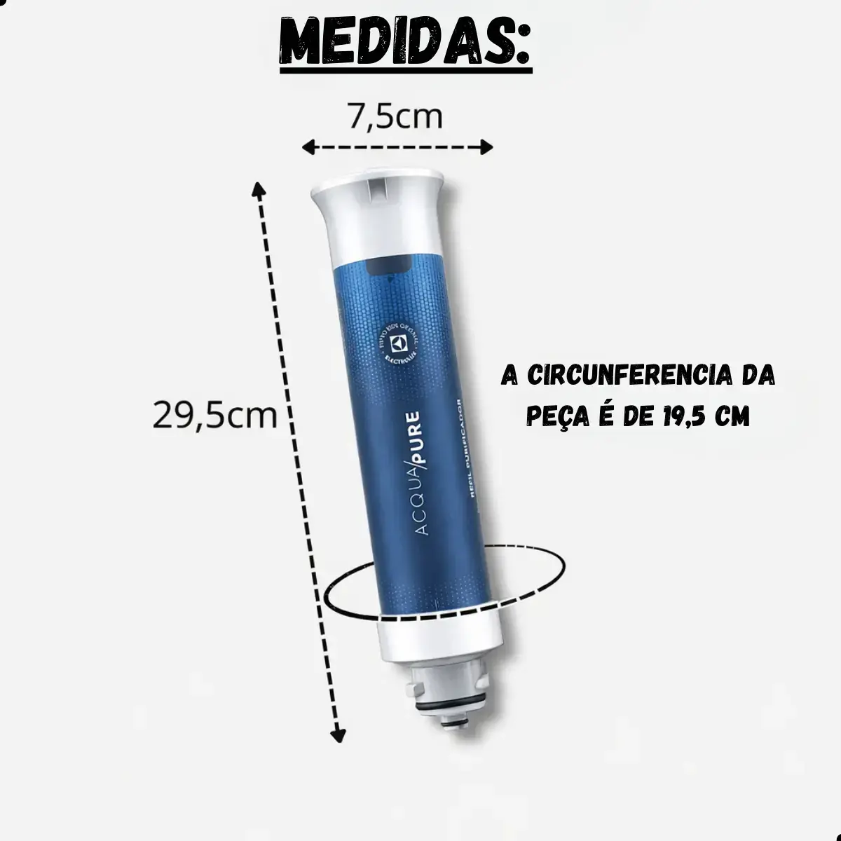 Filtro/Refil Original de Água Acqua Pure para Purificador Electrolux PC01B, PC01X, PE15B, PE15X e PE15P thumbnail 3