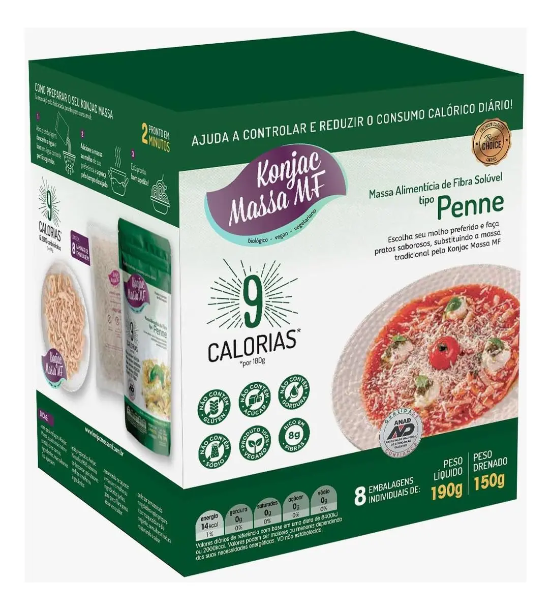 BOX 150G 8 UND PENNE