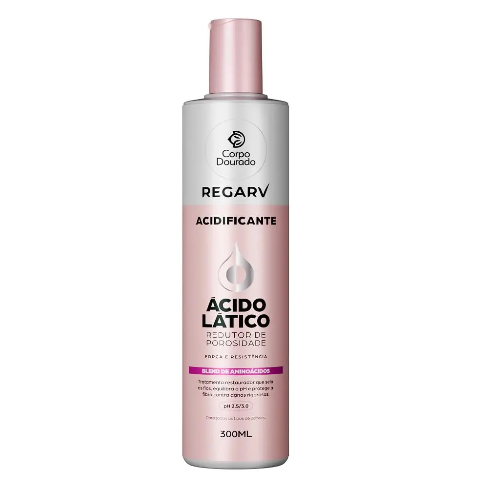 Acidificante Capilar Corpo Dourado, Com Ácido Lático, 300ml | Redutor de Porosidade, Selagem, Brilho e Maciez
