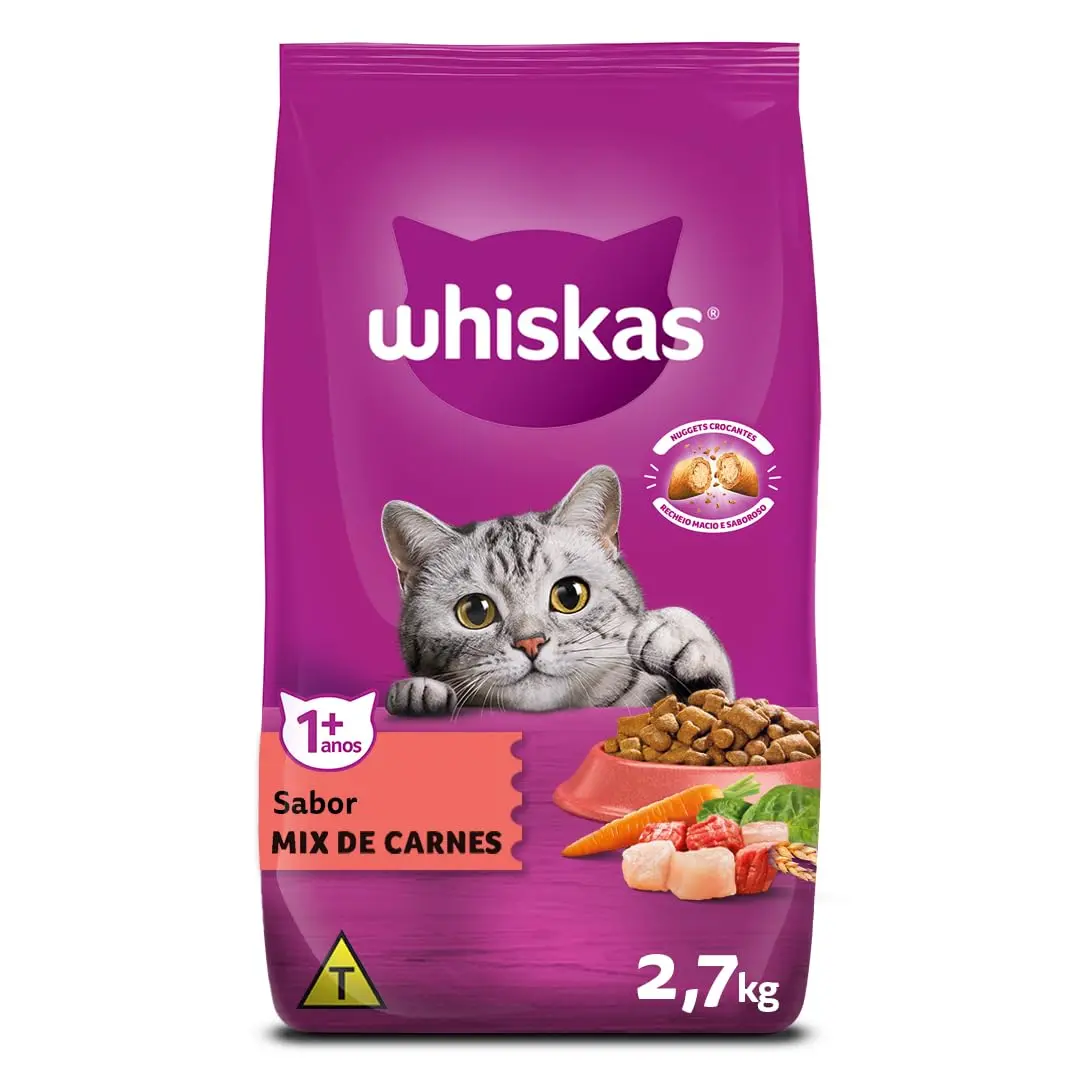 whiskas Ração Whiskas Mix De Carnes Gatos Adultos 2 7 Kg