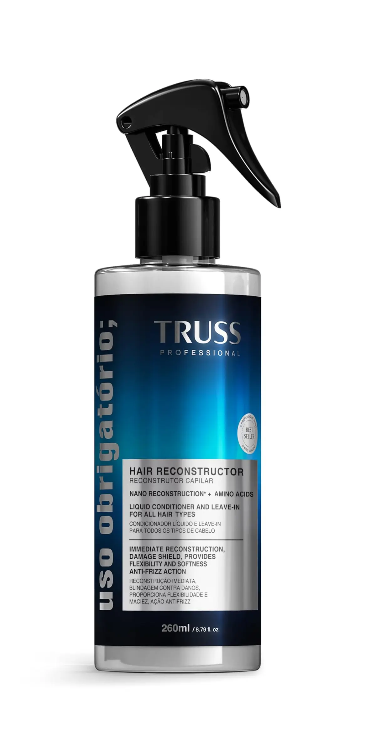 Truss Reconstrutor Capilar Uso Obrigatório Spray | Hidratação e Reconstrução Imediata | 260ml