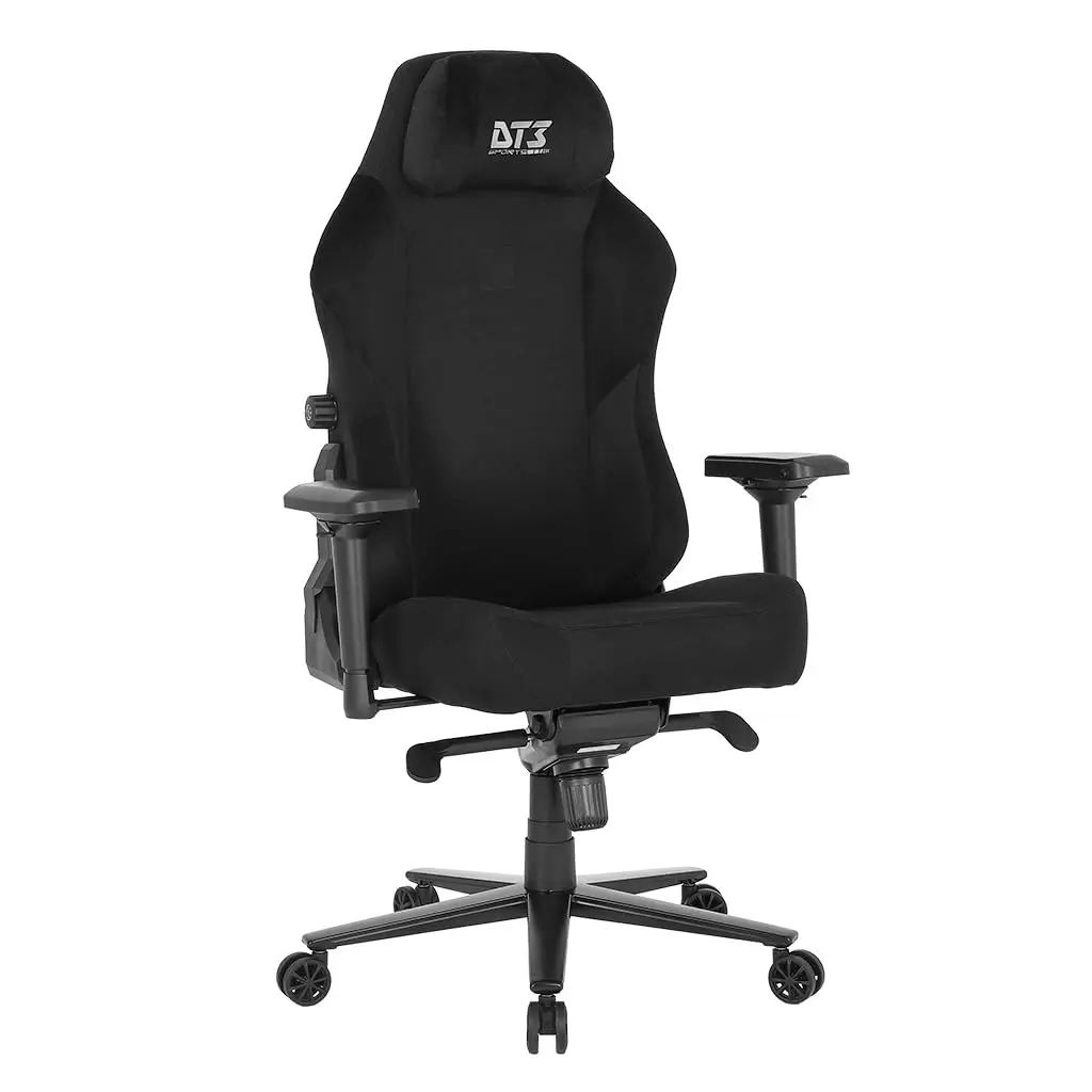 Cadeira Gamer DT3 Nero, Revestimento com Tecido DT3 Max2Weave, almofada magnética, apoio lombar integrado, braços 4D+, suporta até 140 e altura máx. de 1,85m(Black)