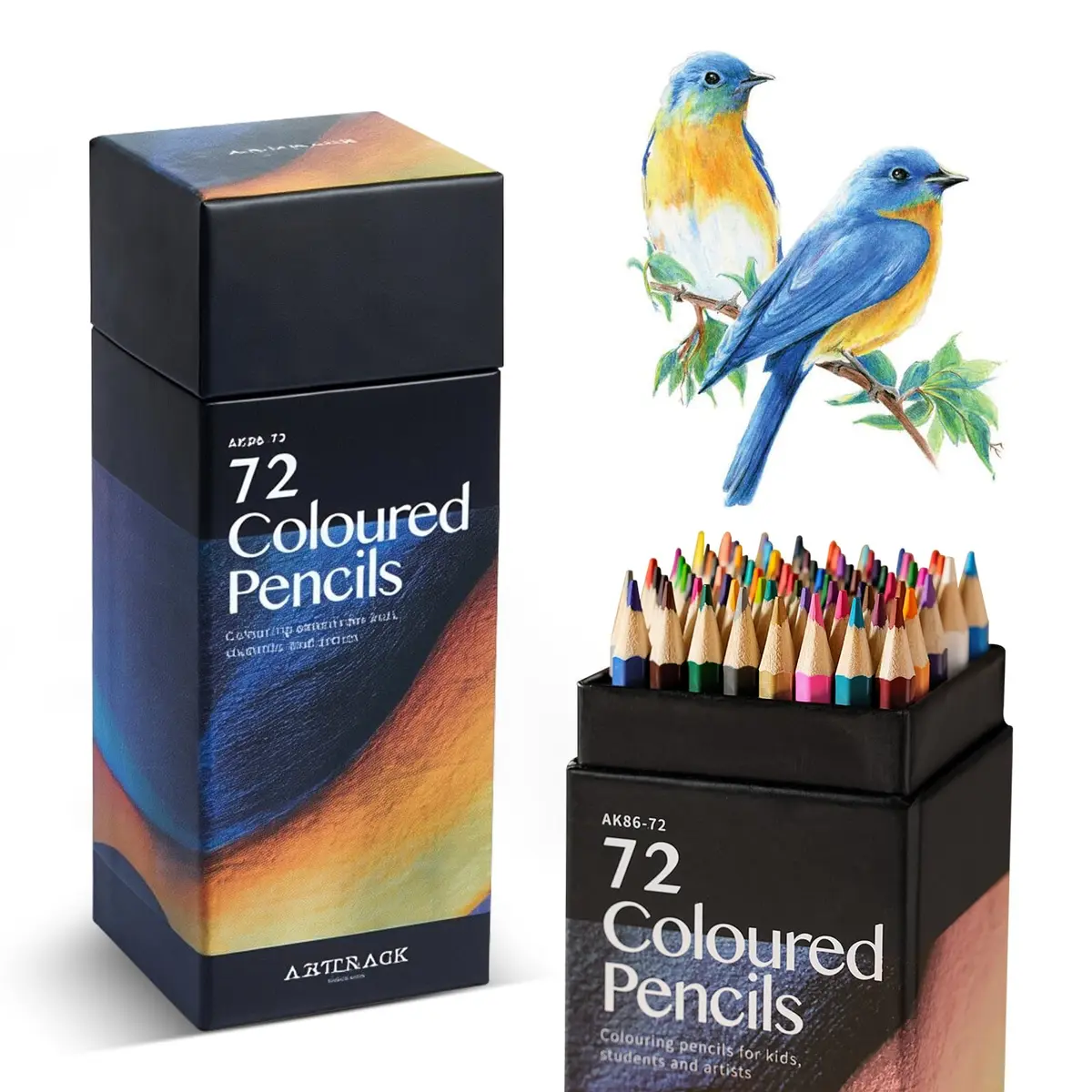72 Lapis de Cor, Kit Profissional Lápis de Cor, Perfeito para Iniciantes, Artistas e Adultos, Pintura, Desenho - 1