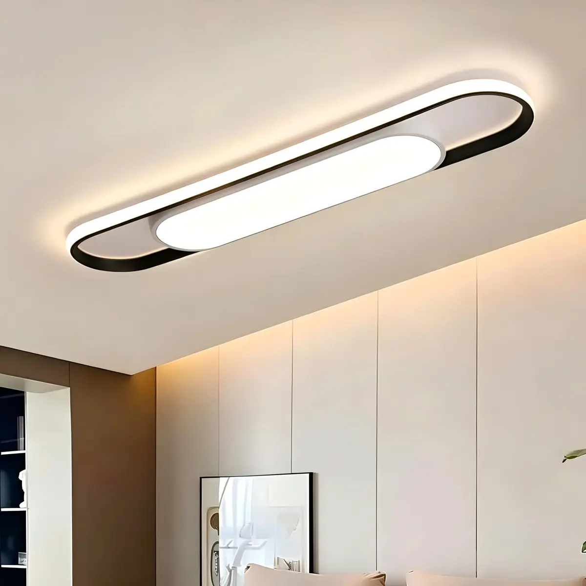 EKROTOK Luminária de Teto com 3 Luz de 3 Cores 40CM, Luz de Teto para Sala de Jantar, Quarto, Cozinha, Café, Lustre de LED Pendente, (85-265V) - 1