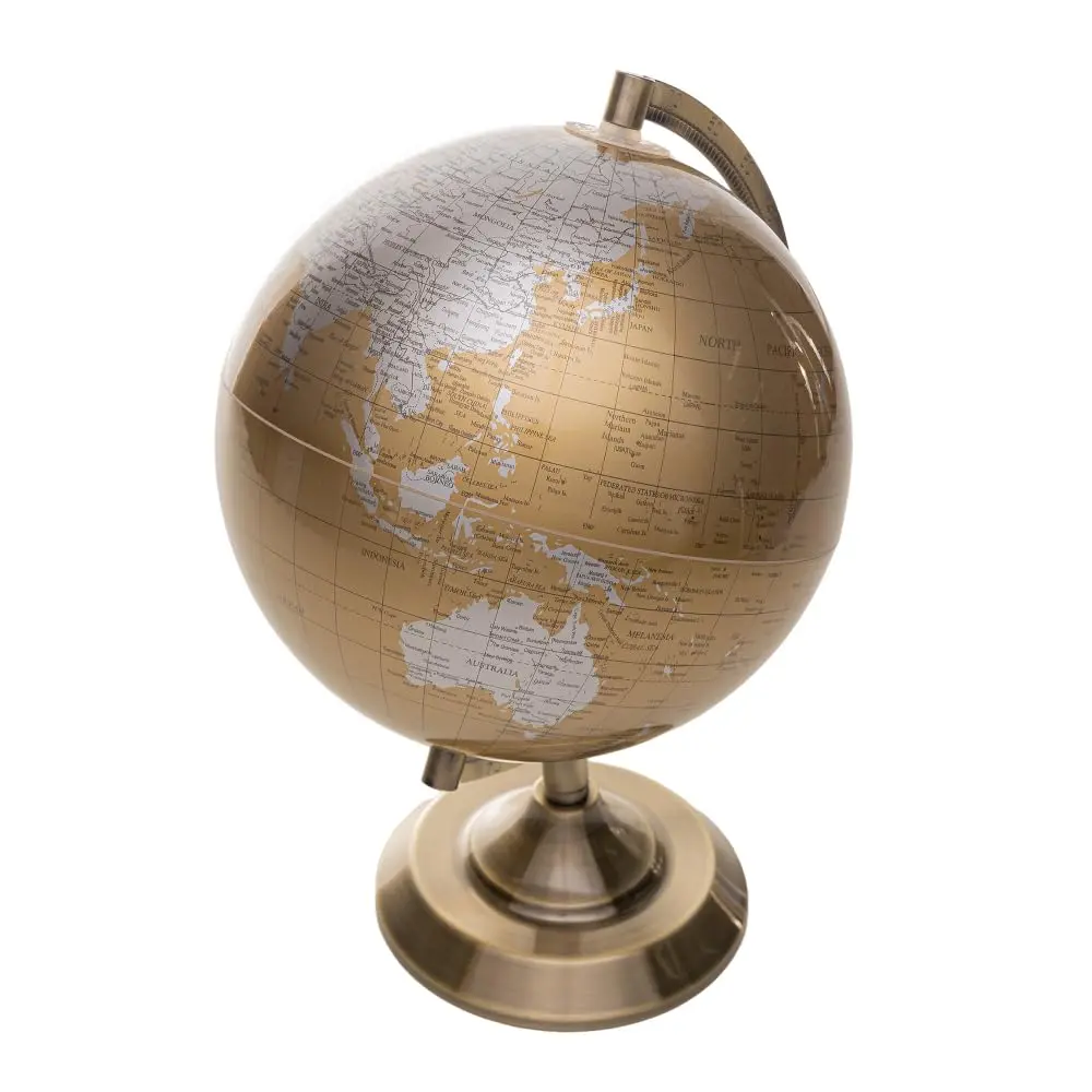 WOLFF - Globo Decorativo de Plástico e Metal 22cm x 20cm x 26,5cm
