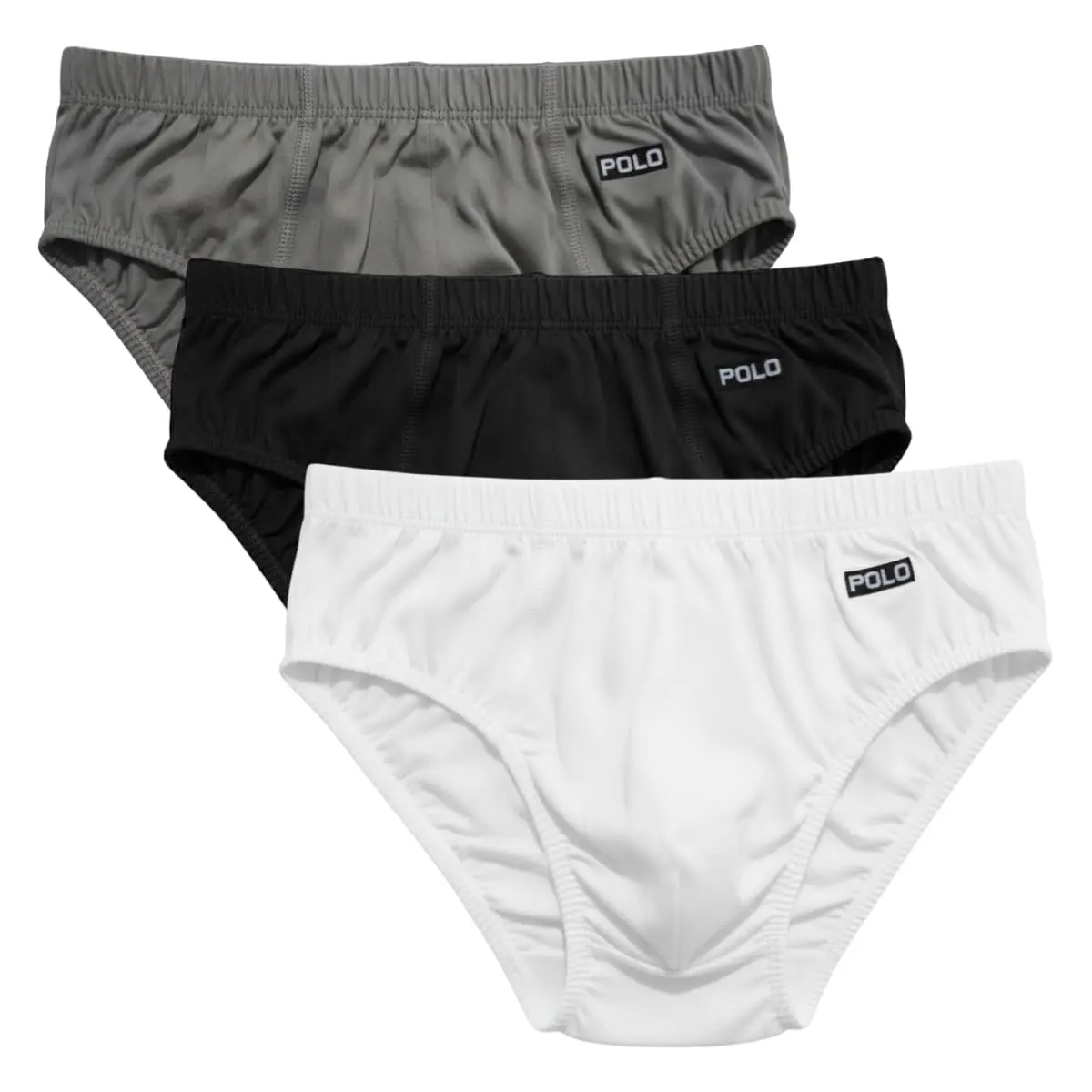 Kit 3 Cuecas Slip Polo Kids Infantil 100% Algodão Confortável Criança Tradicional