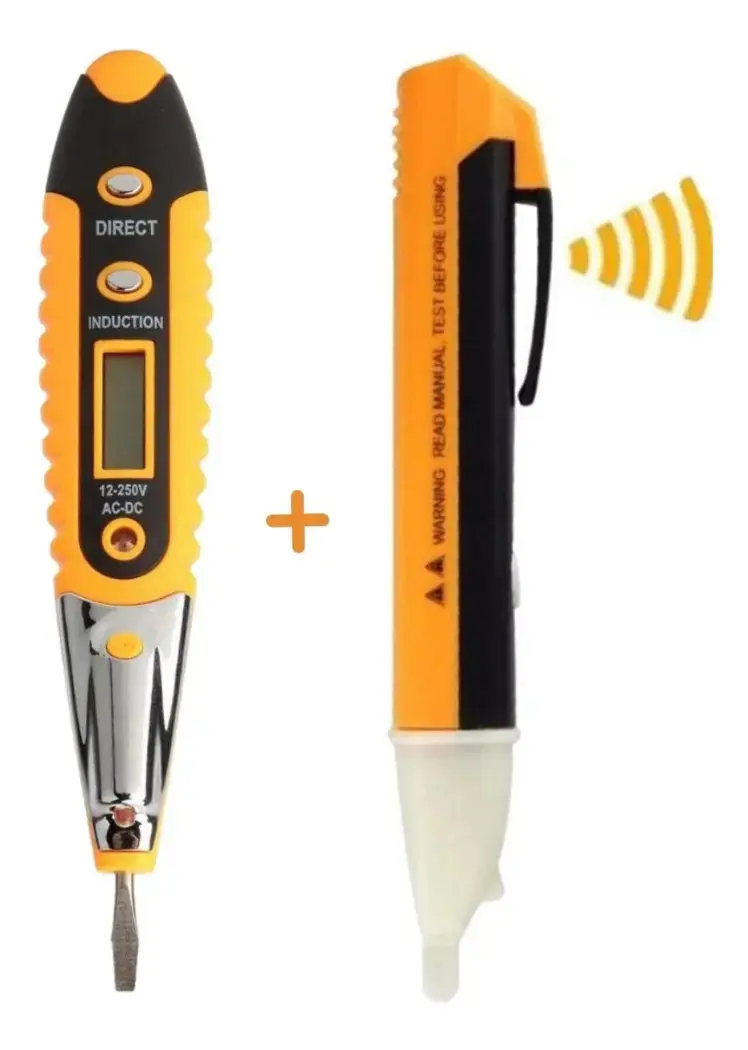 Kit Eletrica Chave Teste Digital + Caneta Detectora Tensão 1 - 1