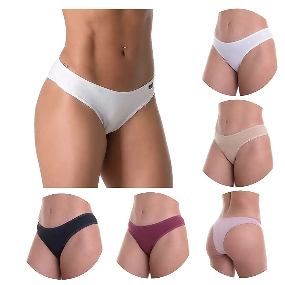 6 Calcinhas Femininas Línea Básicas, +Algodão, Lingerie Confort
