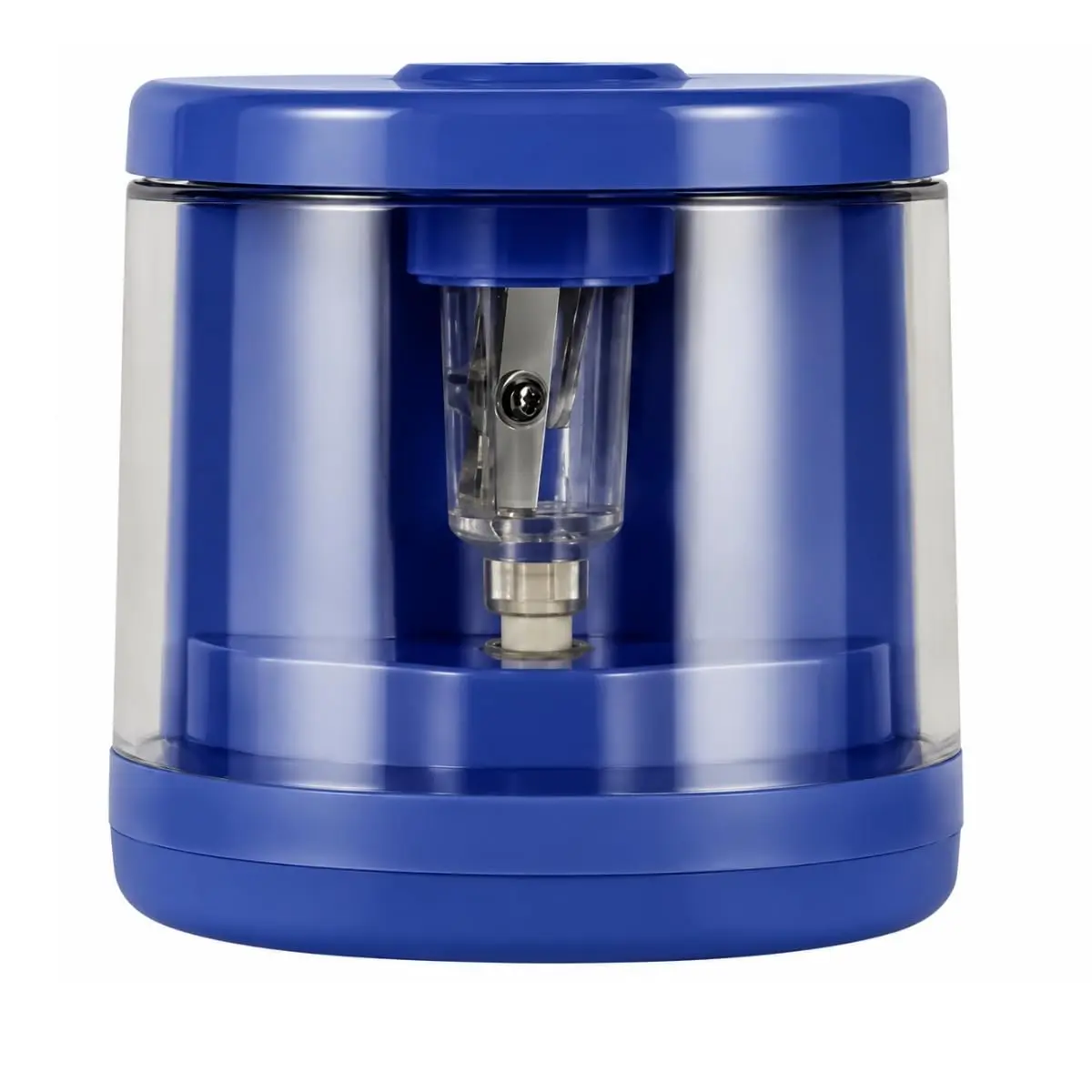 Apontador Elétrico Automático com Lâmina de Aço Inoxidável, Depósito para Resíduos, Design Moderno e Prático – Ideal para Estudantes, Escritório e Uso Diário Professor, faculdade - TYDA (AZULESCURO2)