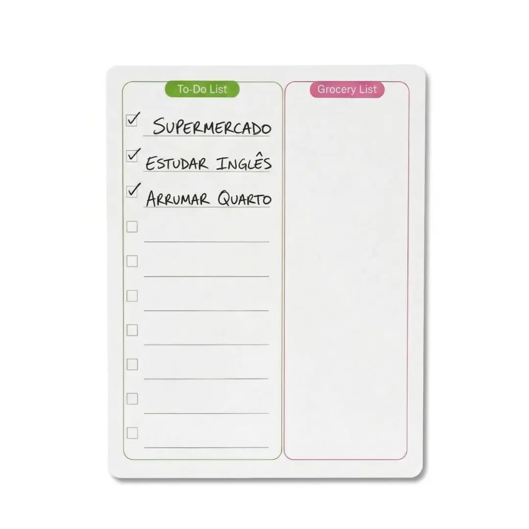 Planner Magnético Geladeira 21x28 Lousa Magnética Planejamento Lista de Tarefas