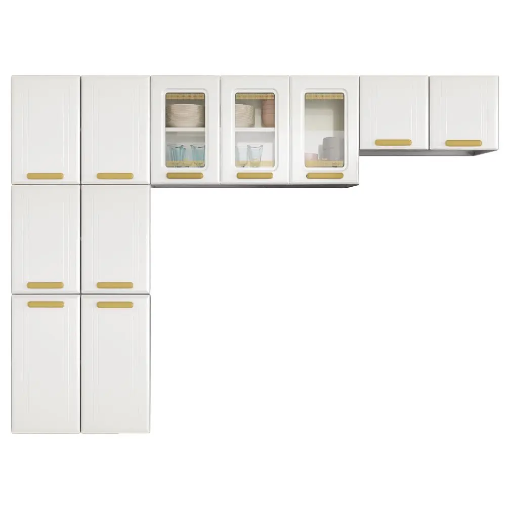 Armário de Cozinha Compacta Telasul Ágata 11 Portas de Aço - 1