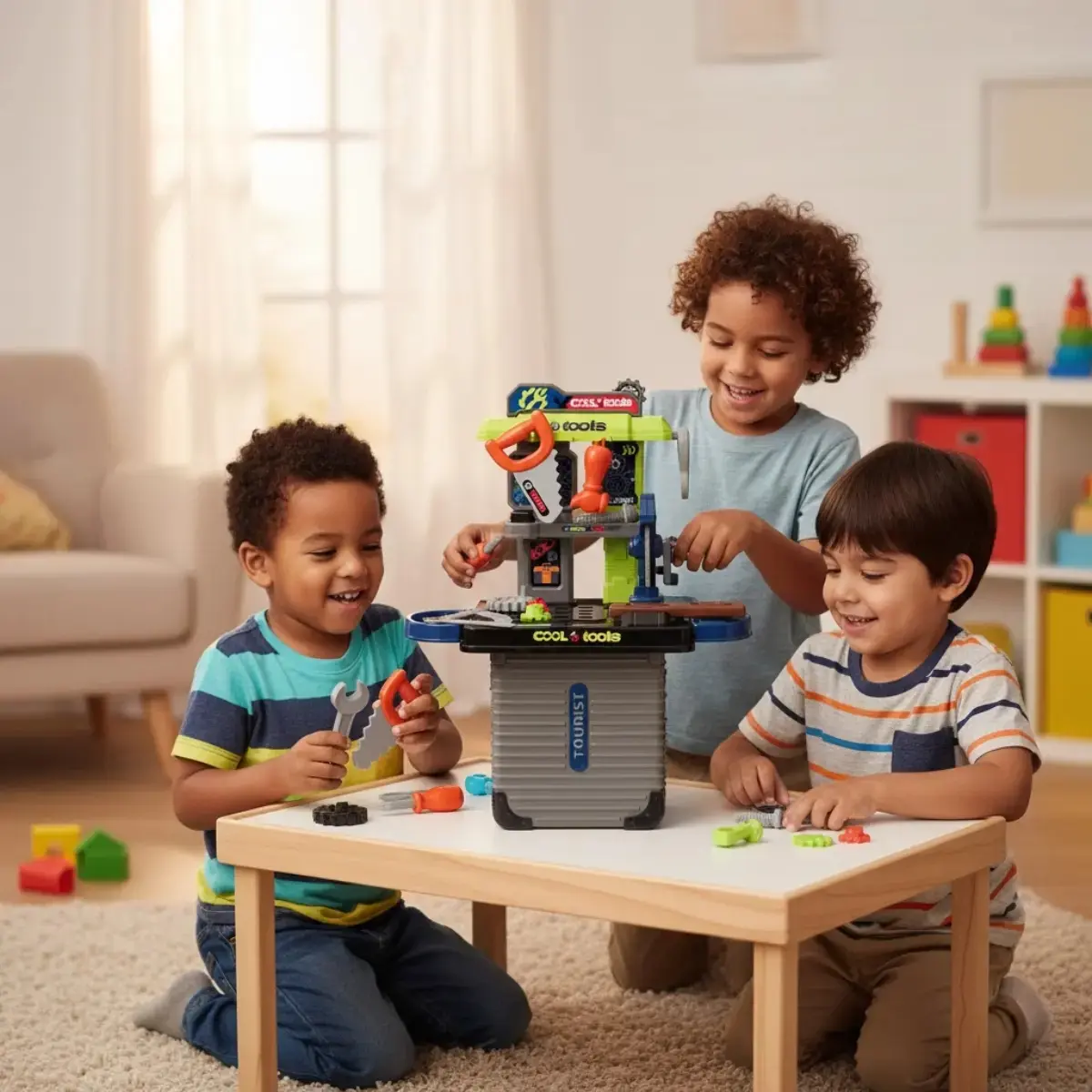 Bancada de Ferramentas Infantil 3 em 1 Maleta 31 Peças Maxi Toys thumbnail 8