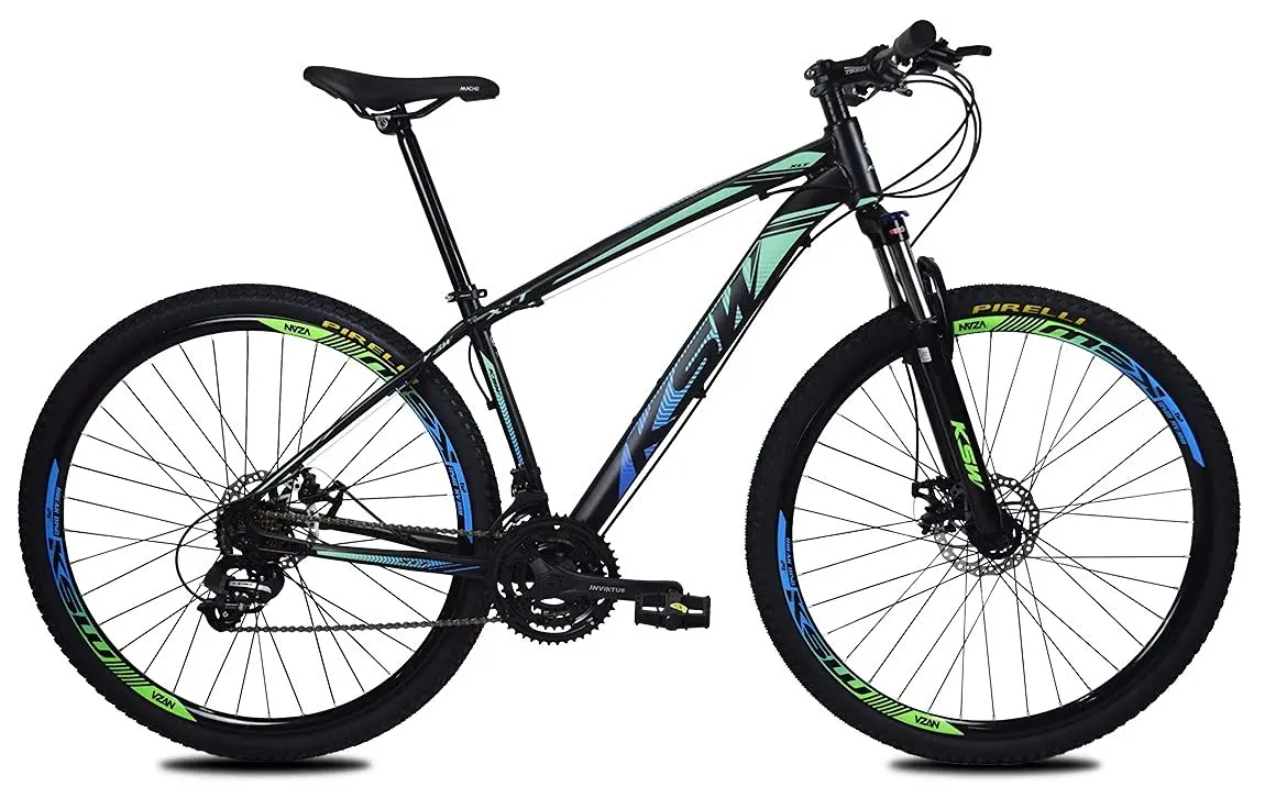Bicicleta Aro 29 KSW XLT Color 24v Freio Hidraulico Câmbios Shimano Suspensão C/Trava - 1