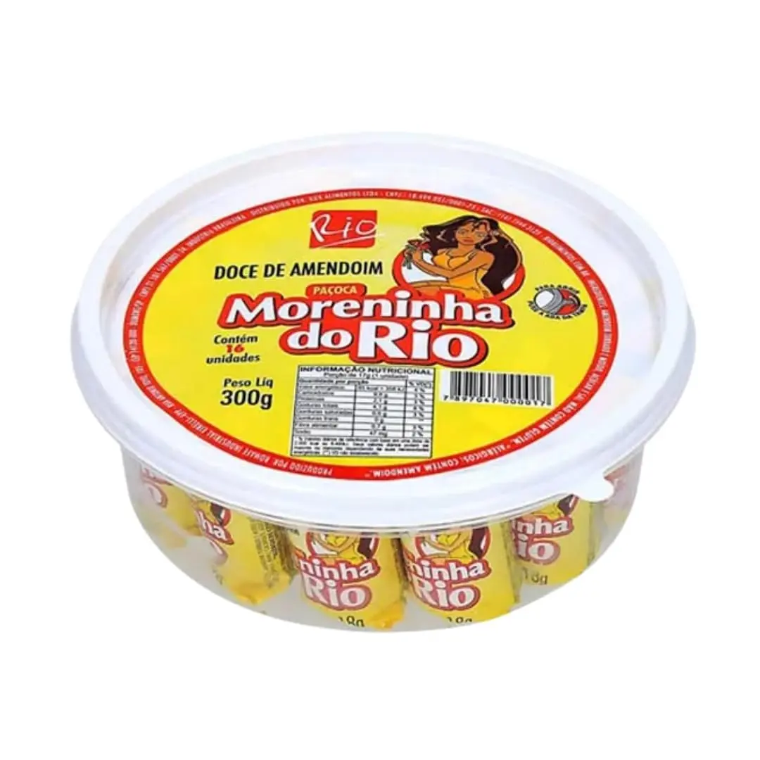 Paçoca Rolha de Amendoim Moreninha Rio, 300g, 1 Unidade