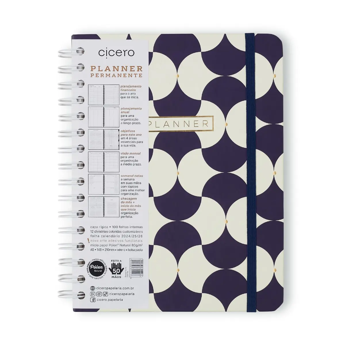 PLANNER WIRE-O BOSSA NOVA SEMANAL A5