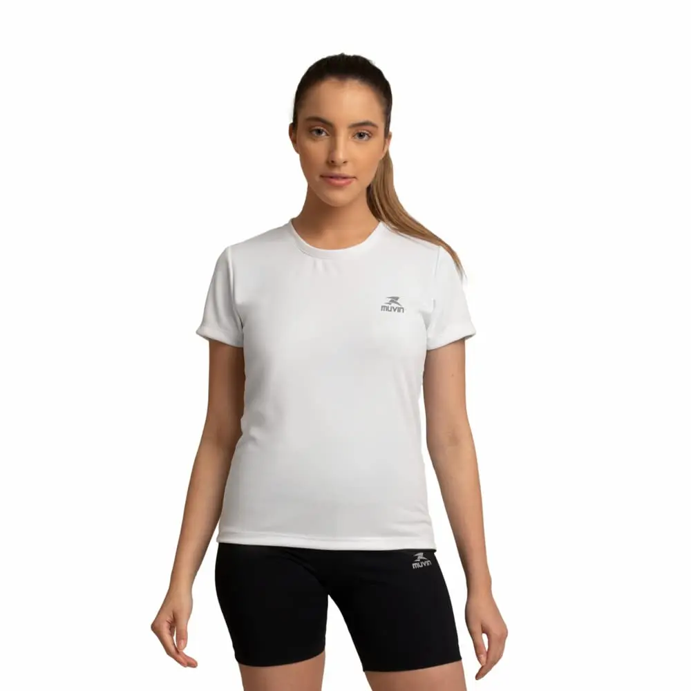Camiseta Dry Basic SS FPS 50 Muvin – Manga Curta – Feminina – Proteção Solar UV50 – Camiseta Para Academia Treino Funcional – Pilates – Yoga – Corrida – Ginástica Fitness – Caminhada – Secagem Rápida - 1