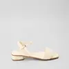 Sandália Penélope Salto Bloco Fivela Off White - 1