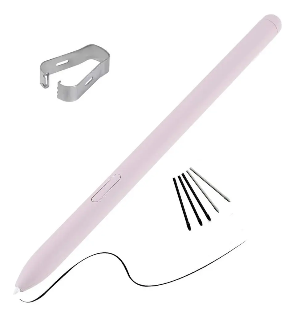 Caneta Touch S-Pen Para Galaxy Tab S6 Lite (Sm-P615 Sm-P620) C/Sensor Pressão + Pontas - Rosa