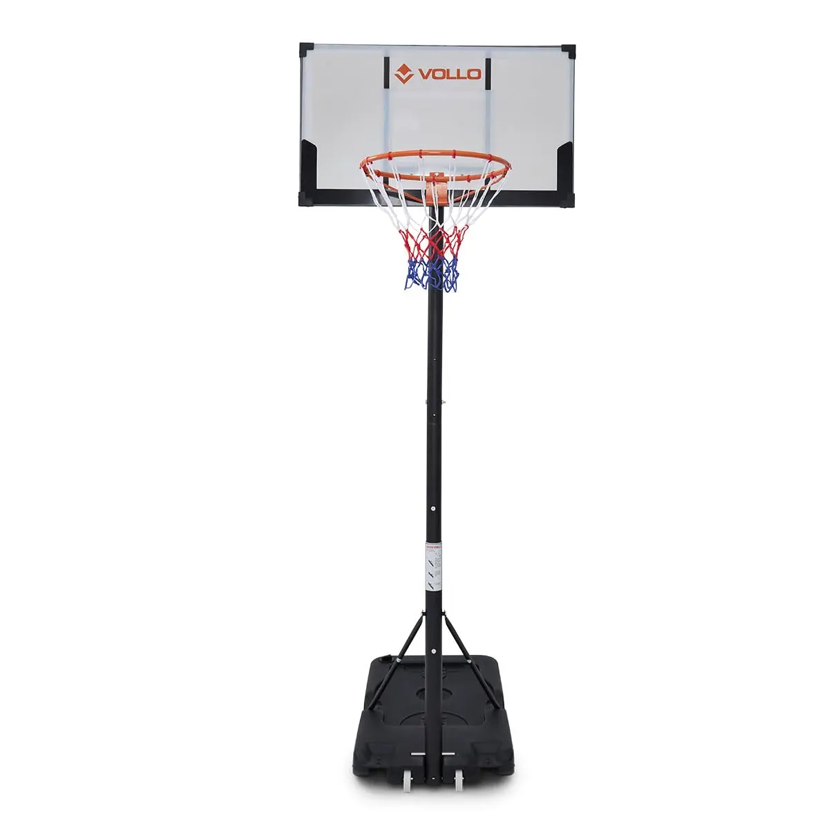 Tabela de Basquete Portátil Ajustável 3,05m Aro 45cm Vollo