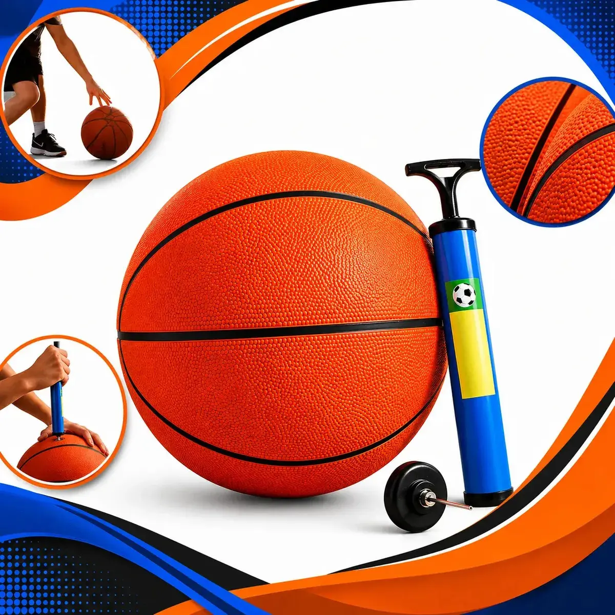Bola De Basquete Profissional Tamanho 7 Babuu Brinquedos Educativos thumbnail 6