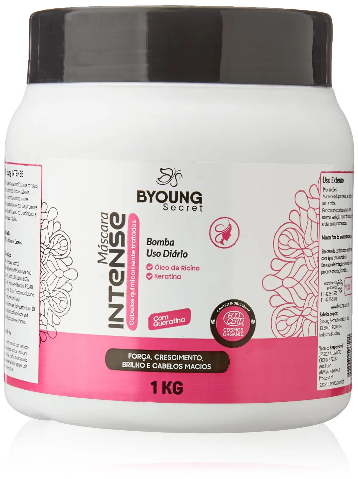 Mascara Capilar Byoung 1Kg Pote Intense