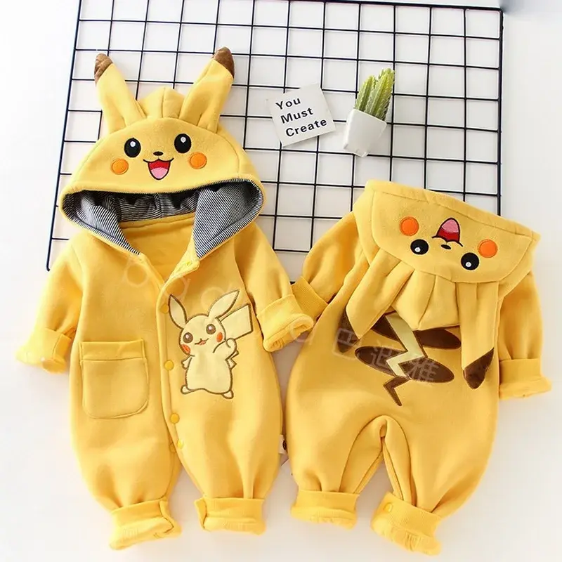 Pijamas de Bebê de Monstros de Desenho Animado, Roupas de Inverno para Recém-Nascidos, Macacões de Manga Longa para Crianças, Presentes para Bebês e Crianças