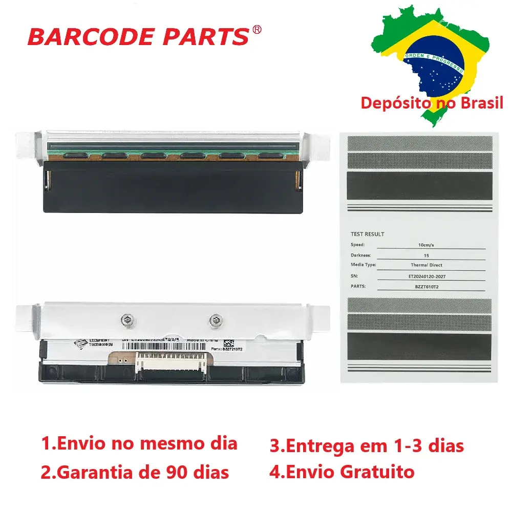 Livre de impostos;203dpi Cabeça de impressão Zebra ZT210 ZT220 ZT230, térmica para impressora de código de barras, P1037974-010