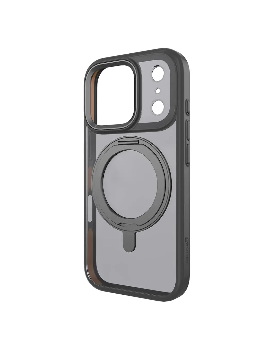 Geonav Capa Anti-Impacto Pro 360 para iPhone 17 Pro, TPU flexível nas extremidades, proteção anti-shock, Compatível com ímãs MagSafe®, IPI17360PBK, Transparente fosco/Preto - 1