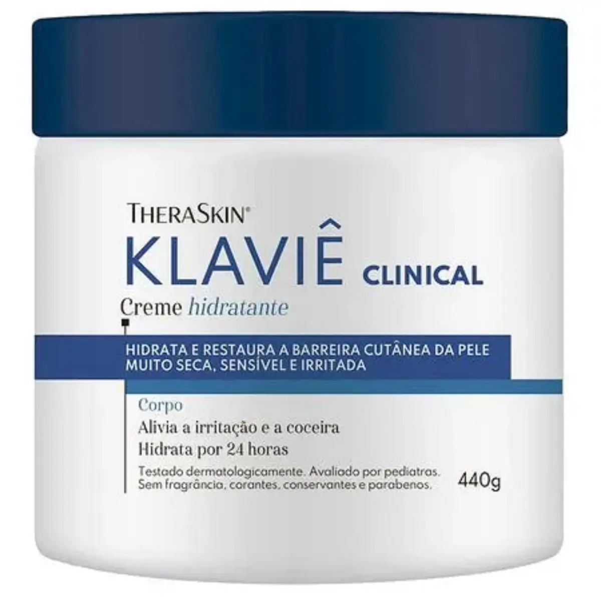 TheraSkin Klaviê Clinical Creme Hidratante Pote 440g | Hidrata e Restaura a Barreira Cutânea