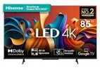 Smart TV 85" UHD 4K QLED Hisense 85Q6N Google TV com HDR10+, Dolby Atmos, Modo Esporte, Modo Jogo Plus e Compatível com Alexa - 1