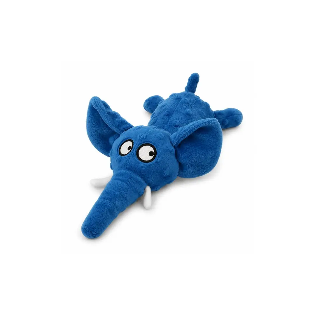 Pelúcia Pet Elefante para Cães Macia Rosa ou Azul para Morder Carregar e Brincar (Azul)